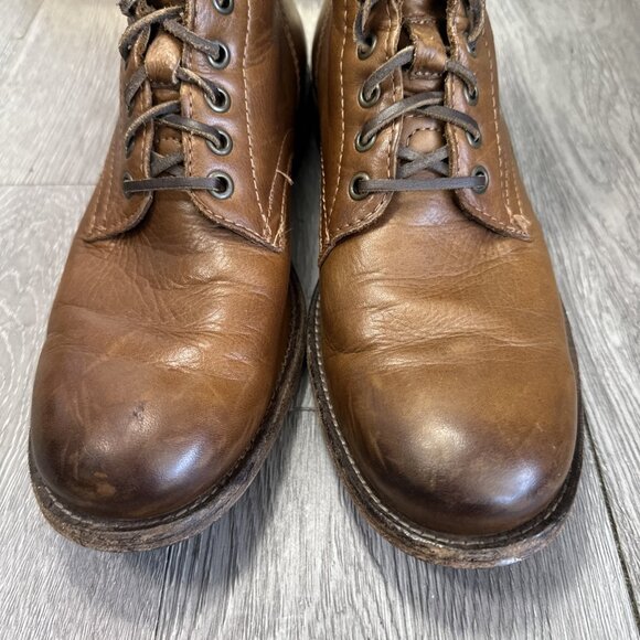 Frye Tyler Lace Up Boot in Cognac Brown Men\'s Size 8.5 D Made in Mexico main image 7